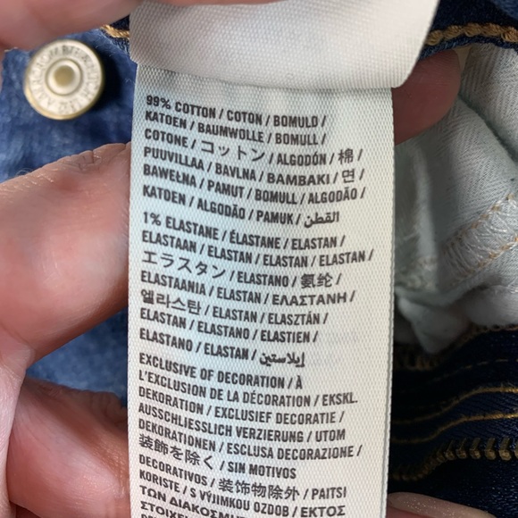 Abercrombie edgy heavily distressed mid rise skinny w/embellishments denim - Picture 8 of 8